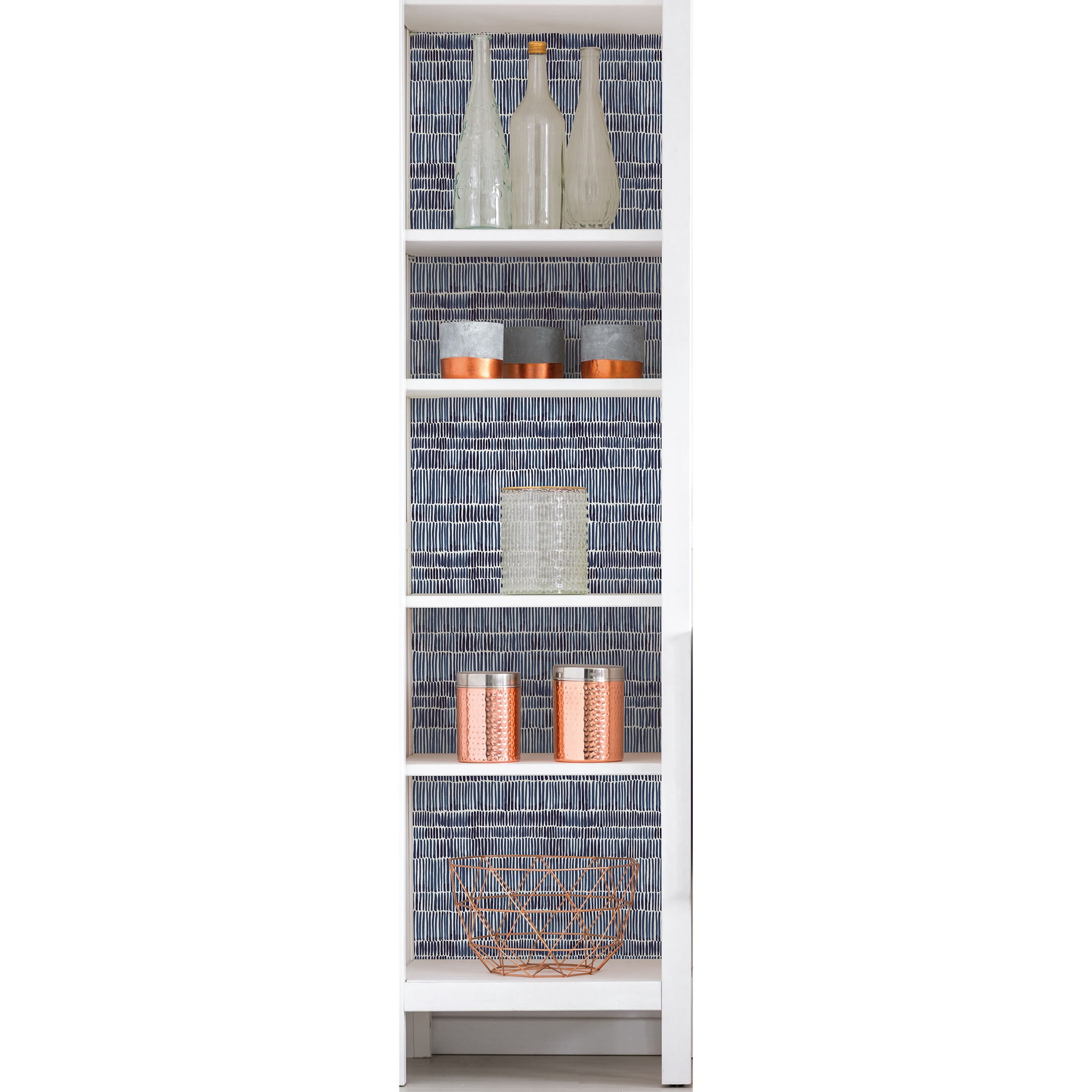 Mainstays Blue Sketched Lines, Peel and Stick Wallpaper 13.35 Sq. Ft.