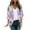 Purple, variant on Inleife Cardigans for Women Women's Long Sleeve Printing Casual Tops Blouse With Pocket Cardigan
