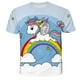 thumbnail image 1 of 2022 Summer New 3D Unicorn Print T Shirts Girls Tops Clothes Kids Cartoon Clothes Casual Comfortable Cute Unicorn Girls T Shirts6T Gong Bohan LED, 1 of 2