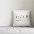 thumbnail image 2 of Creative Products Deck Sweet Deck White and Grey 16x16 Indoor / Outdoor Pillow, 2 of 2