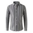 thumbnail image 1 of Cathalem Mens Dress Shirt Long Sleeve Cuban Collared Shirt Summer Button Down Shirt Tropical Beach Textured Shirts,Gray XXL, 1 of 3