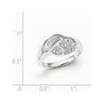 thumbnail image 3 of White Sterling Silver Ring Band Fashion Cubic Zirconia CZ Clear, 3 of 3