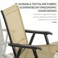thumbnail image 4 of Outsunny 4-Piece Folding Dining Chair Set for Relaxing on Patio, Brown, 4 of 10