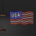 thumbnail image 2 of Handmadetneonsign Custom USA Flag Neon Sign, Personalized US Flag Neon Light, America Flag Led, 2 of 5