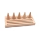 thumbnail image 2 of Soporte de exhibición de joyería Decorativo Durable Regalo portátil Anillos de cono de madera Bandeja de almacenamiento para brazalete Titular Cómoda 5 Cono 3 Ranura Salvador Bandeja expositora de anillos, 2 of 10
