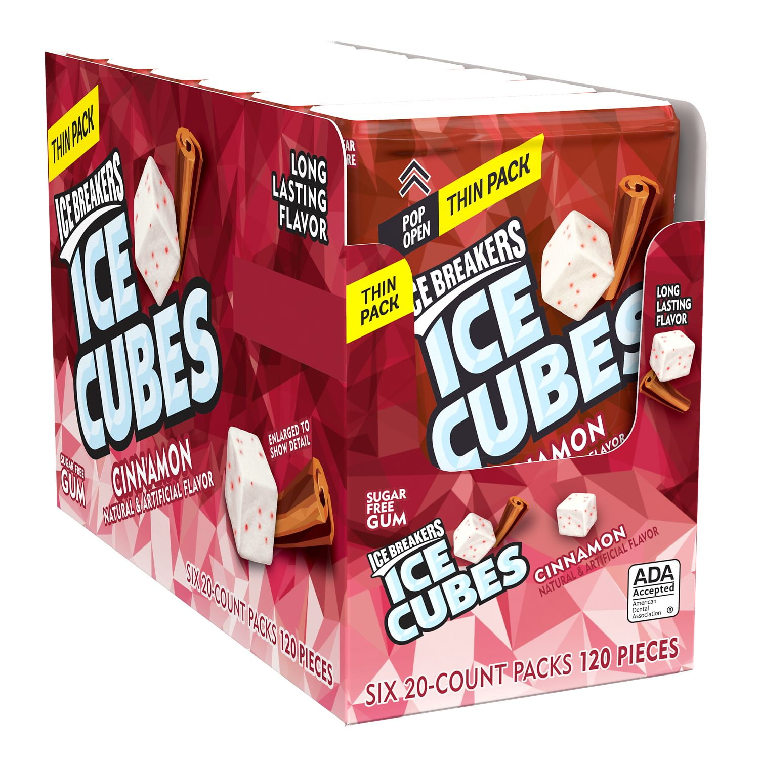 Buy ICE BREAKERS, ICE CUBES Cinnamon Flavored Sugar Free Chewing Gum