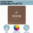 thumbnail image 2 of ADA CENTRAL SIGNS - 6" X6" IT Room Sign - ADA Compliant Tactile Graphics Grade 2 Braille Text Acrylic Wall Signs - Server, Router, Switches, and Information technology Equipment Room Door Sign, 2 of 7
