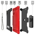 thumbnail image 6 of Case with Clip for Galaxy Note 10 Plus, Red Tri-Shield [Military Grade] Rugged Cover with Metal Kickstand [Includes Wrist Strap Lanyard + Belt Hip Holster] for Samsung Galaxy Note 10+ Phone, 6 of 10