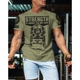 thumbnail image 2 of Gymish Strength Is Earned Not Given Workout T-Shirt – Motivational Lifting Gym Shirt for Men, Athletic Fitness Tee, Funny Gym Apparel, 2 of 5