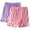 Purple&Pink, variant on Coorders No Bunderies 2 Pack Womens Ultra-Soft Athletic Lounge Casual Sweat Shorts with Pockets, Plus Size Lounge Pj Sleep Short Black&Watermelon Red, Size XXL
