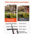 thumbnail image 6 of 16.5 Inch Heavy Duty Peat Moss Spreader Adjustable T Handle Powder Coated Steel Garden Roller for Grass Seed Planting, 6 of 7