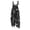 #01Black, variant on Women Black Cat Pumpkin Skull Spider Web Halloween Suspender Jumpsuits Linen Blend Loose Casual Overalls Purple 2XL