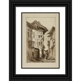 thumbnail image 1 of Elizabeth Murray 13x18 Black Ornate Wood Framed Double Matted Museum Art Print Titled - Rustic Street Scene (1831), 1 of 5