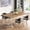 Oak & White, variant on Finmind 70.87in Rectangular Wood Dining Table for 8, Metal Frame (Grey & Black)