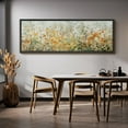 thumbnail image 6 of Large Framed Canvas Print Autumn Prairie Watercolor Canvas – Soft Neutral Wild Grass and Flowers Painting Wall Art Decorative Ready to Hang Painting for Living room Bedroom - 60"x20" Black Frame, 6 of 9
