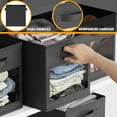 thumbnail image 3 of SpaceAid Storage Cubes with Clear Windows, Set of 6 Fabric Bins, 11 Inch, Black, 3 of 7