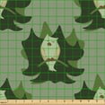 thumbnail image 2 of Ambesonne Owl Fabric by the Yard Upholstery, Bird Sleeping on Tree Branch, 10 Yards, Pale Green and Emerald, 2 of 5