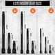 thumbnail image 2 of Juego de extensiones de enchufe HORUSDY, 12 unidades, 1/4, 3/8 y 1/2, 2 of 7