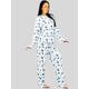thumbnail image 2 of Set De 2 Pijamas Afelpadas Mujer Unitalla Polar Pantalón Sudadera Ropa Invierno, 2 of 5