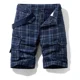 thumbnail image 1 of Pantalones Cortos Casuales De Hombre A Cuadros 100% Algodón, 1 of 8