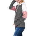 thumbnail image 3 of Sudaderas con capucha de bloque de color para mujer, sudadera de manga larga, jersey, túnica, tops con bolsillo para niñas y adolescentes Xemadio WRMH-135-17, 3 of 7
