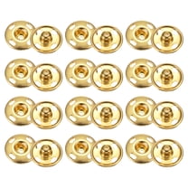 Uxcell 12 Set Sew-on Snap Buttons 15mm Metal Snap Fastener Buttons, Gold