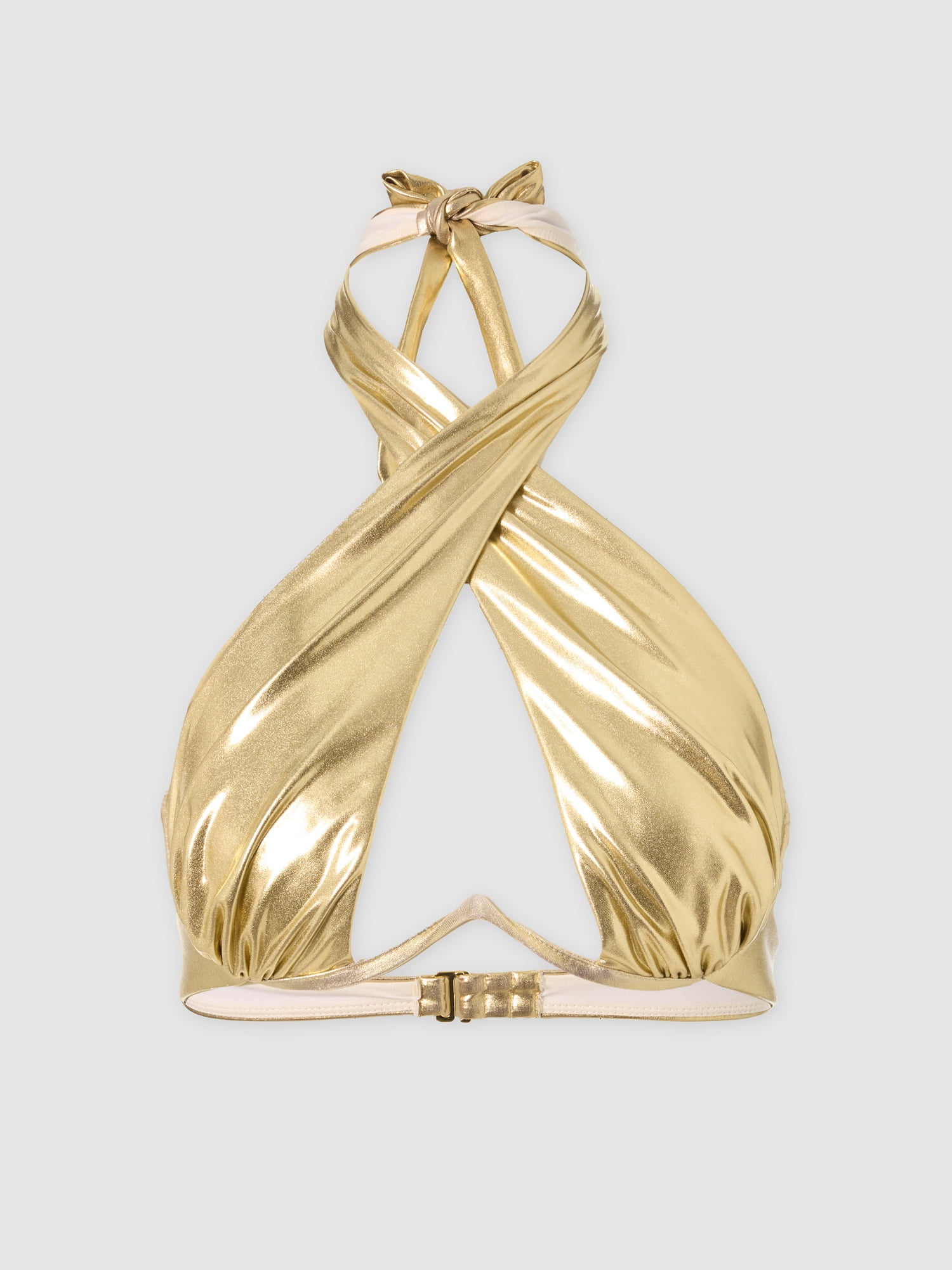 Hot Girl Summer by Megan Thee Stallion Women's Dipped in Gold Bikini Top, Sizes XS-XXL