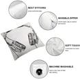 thumbnail image 4 of Music Throw Pillow Cushion Cover, Sketch Style Hand Drawn Headphones Radio Art Illustration, Decorative Square Accent Pillow Case, Grey and White, 4 of 5