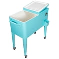 thumbnail image 2 of Permasteel Glacière de Chariot de Patio de Roulement Isolé 80 Quart 110, Turquoise, 2 of 2