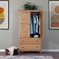 thumbnail image 6 of Grain Wood Furniture Greenport 2-Door Wardrobe, Brushed Driftwood, 6 of 9