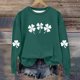 thumbnail image 5 of Vestido de Manga Larga una Línea para las Mujeres Imprimir el Día de San Patricio Sudadera con Capucha Forrada de Lana para la Calidez de los Niños Casual Suelto Cuello Redondo de Manga Larga, 5 of 5