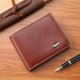 thumbnail image 3 of Cartera delgada para hombres con monedero Cartera minimalista con cremallera Carteras plegables para hombres, 3 of 4