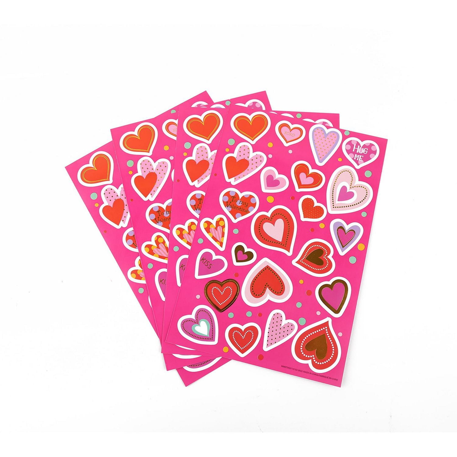 STICKERS-DEEP PINK, 4 sheets as a set