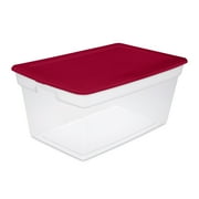 Sterilite 90 Qt. Storage Box Plastic, Infra Red