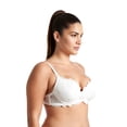 thumbnail image 3 of Curve Muse Women's Plus Size Push Up Add 1 Cup Underwire Perfect Shape Lace Bras-2Pk-White,Lt Green-40D, 3 of 6