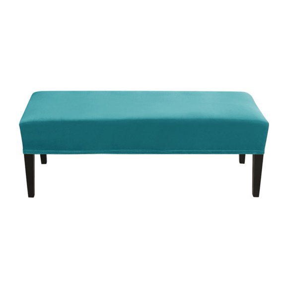 Housse de Banc Extensible en Flanelle Velours Argent Renard Housse Anti-Poussière