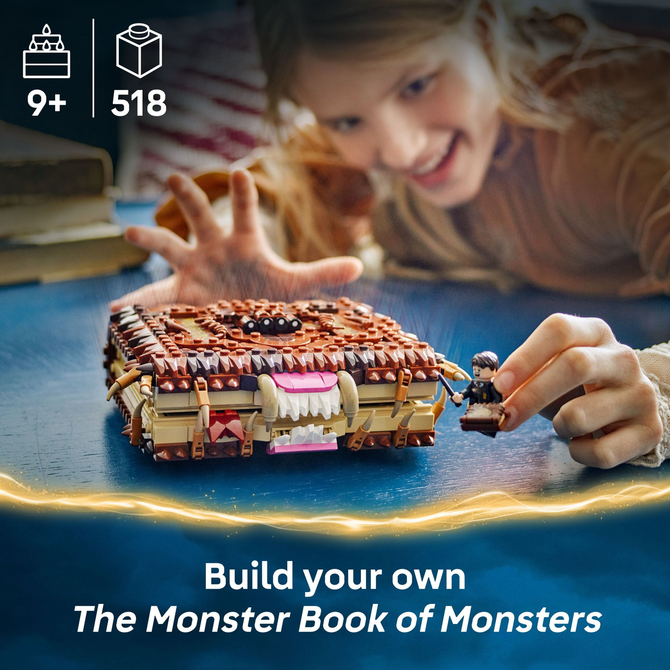 LEGO Harry Potter Chomping Monster Book of Monsters Toy - Pretend Play Set for Boys and Girls, Ages 9+ - Collectible Neville Longbottom Minifigure- Gift Idea for Birthdays and Book Lovers - 76449
