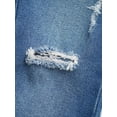 thumbnail image 7 of Sholeno Kids Girls Vintage Flared Jeans Zip Closure Elastic Waist Denim Pants Casual Ripped Jeans Blue 16, 7 of 7