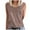 Brown, variant on ZQUUVOU Tank Top For Women Summer Stripe Printed Crew Neck Tops (Blue,XL)