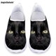thumbnail image 1 of Zapatos para mujer, lindos zapatos planos sin cordones con estampado 3D de gato negro, zapatos transpirables para mujer para primavera/otoño, zapatos suaves antideslizantes, 1 of 5