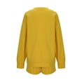 thumbnail image 5 of Women 2 Piece Outfits Sweat Shorts Sets Oversized Casual Lounge Matching Set Sweatsuit Tracksuit Spring 2025 Clothes (XL, Yellow), 5 of 7
