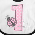 thumbnail image 4 of Inktastic Pink Ladybug 1st Birthday Girls Baby Bib, 4 of 4