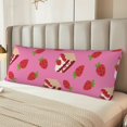 thumbnail image 2 of Saiise Housse de Coussin Imprimé Gâteau à la Fraise - Microfibre Super Douce 20x54 Housse de Coussin pour le Corps - Fermeture Enveloppe, Résistant aux Plis et aux Taches, 2 of 7