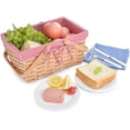 thumbnail image 2 of Cesta de Picnic de Astillas de Madera Tejidas Naturales con Asas Dobles Plegables | Cesta de Pascua | Almacenamiento de huevos de Pascua de plástico y dulces de Pascua | Organizador de almacenamiento, 2 of 7