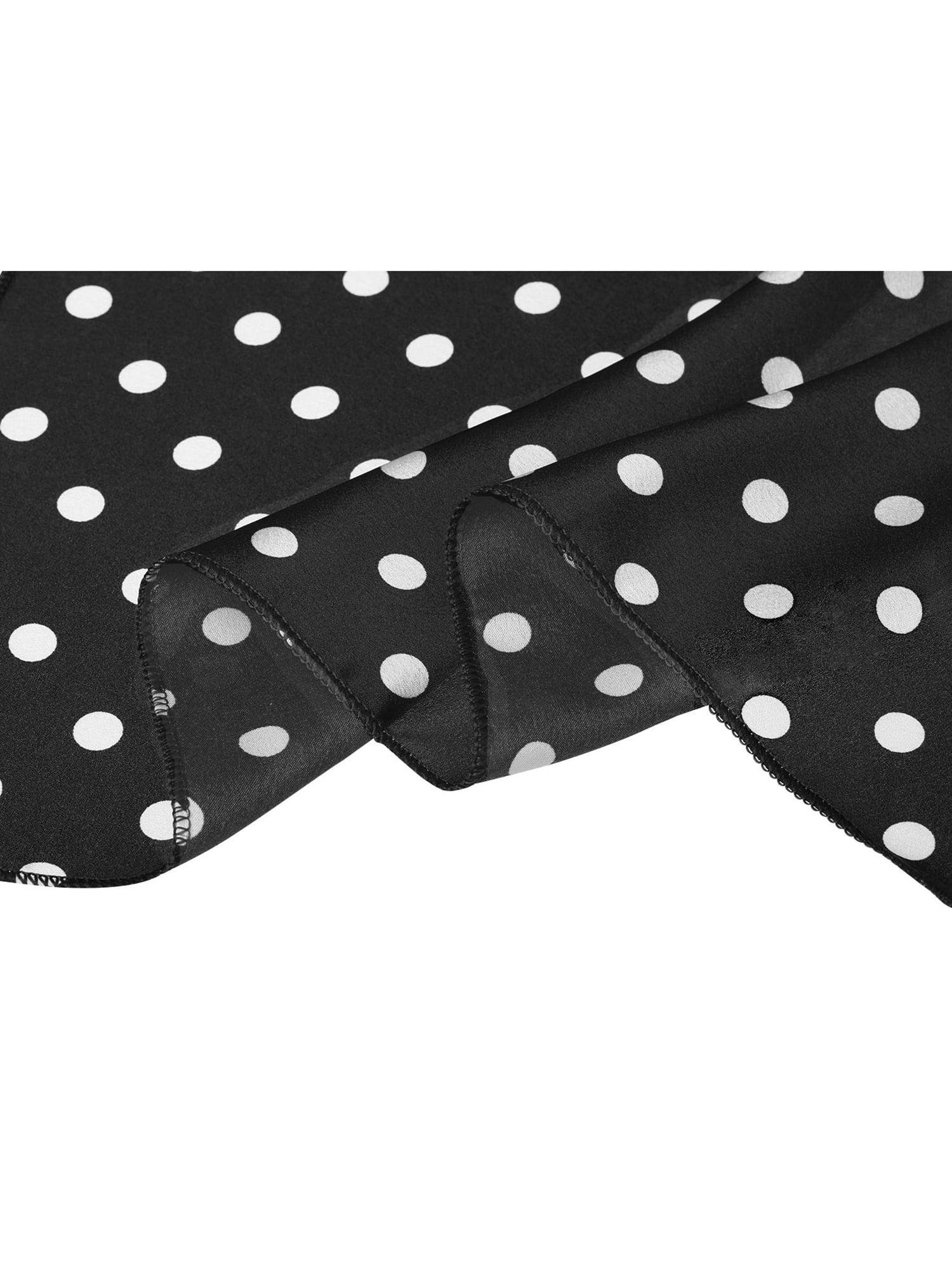 Unique Bargains 19.7 Vintage Polka Dot Square Head Neck Scarf Kerchief Neckerchief"
