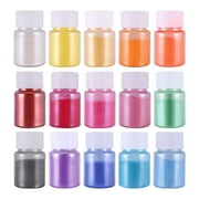 BLUKIDS Mica Powder, 15 Colors Handmade Soap Making Colorants, Epoxy Resin Powdered Pigments, for Candle Making, Bath Bomb Dyes, Eye Shadow, Blush, Nail Art, Resin Jewelry, Paint