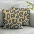 thumbnail image 3 of Creowell   Throw Pillow Cover Brown Cheetah Leopard Print Throw Pillow Case Japanese  Decorative Pillow Home  Ethnic Pillowcase for Couch Sofa Bedroom Car White, 3 of 5