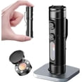 thumbnail image 2 of Wrongduck 500 Lumens Mini EDC Flashlight Rechargeable Keychain Light with Fire Starter Window Breaker Magnetic Base and 3 Color Sidelights Pocket Camping Flashlight, 2 of 8