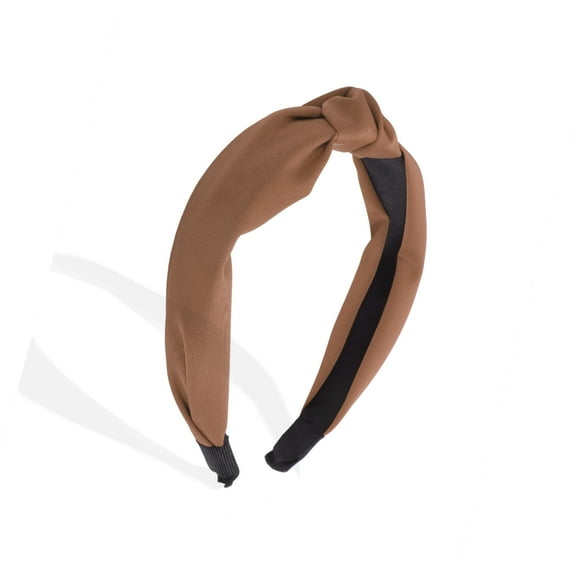 Vocoste Knotted Headband Top for Women Coffee Color