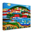 thumbnail image 4 of Canvas Wall Art - FootePrint Art 'Quaint Coastal Community' Wall Art for Living Room, Bedroom, or Office Décor by Trademark Fine Art - 32 x 24 Inches, 4 of 4